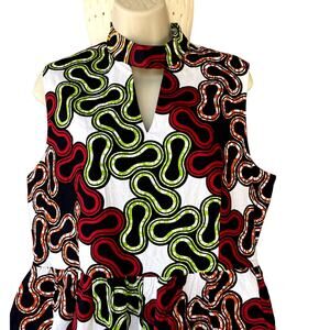 Ace Kouture Anele Palazzo Choker Jumper African Print 100% Cotton Jumpsuit XL
